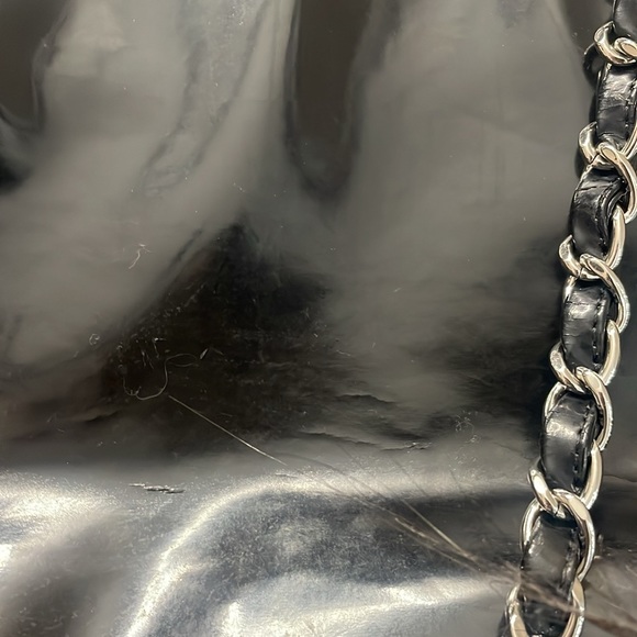 Chanel black patent leather GRAND SHOPPER TOTE GST BAG shoulder purse Authentic - Picture 17 of 17